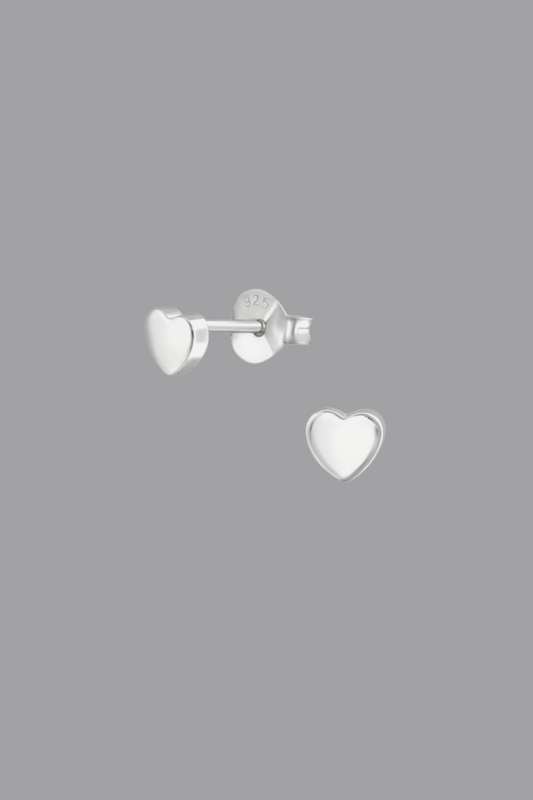 925 SIDABRINIAI STUDS | HEARTS