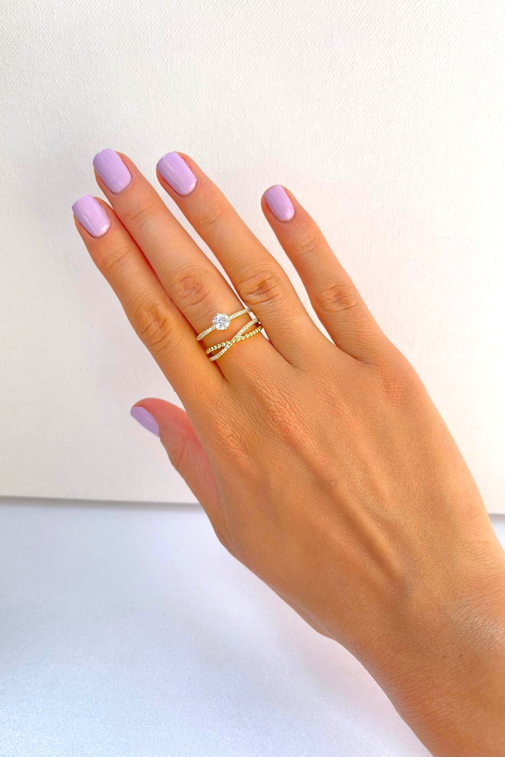 gold plated waterproof women ring jewelry gift idea