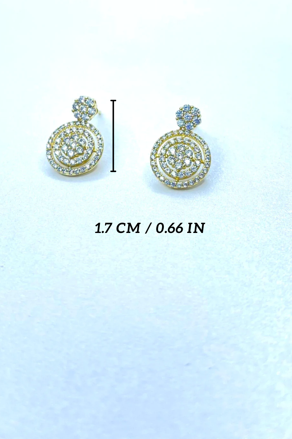 gold plated waterproof stud women earrings 