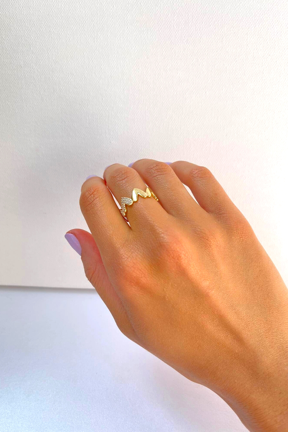 Gold women waterproof ring