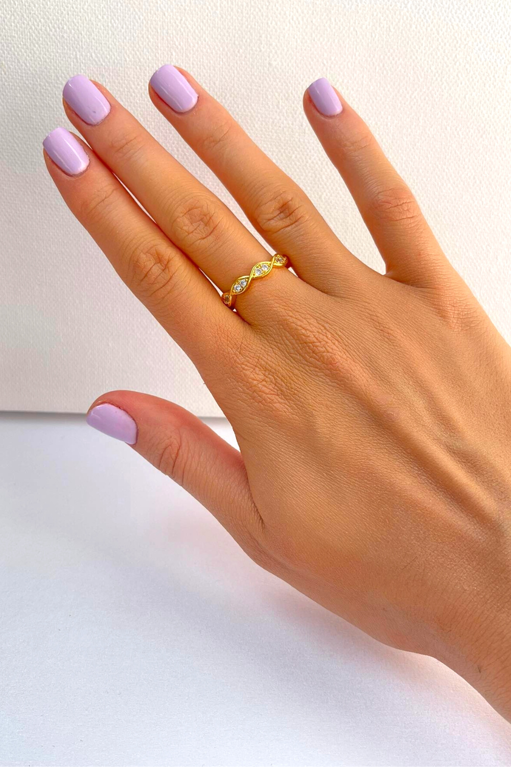 gold plated waterproof women ring jewelry gift idea