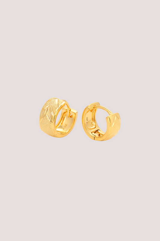 mini hoop gold-plated earrings for stacking