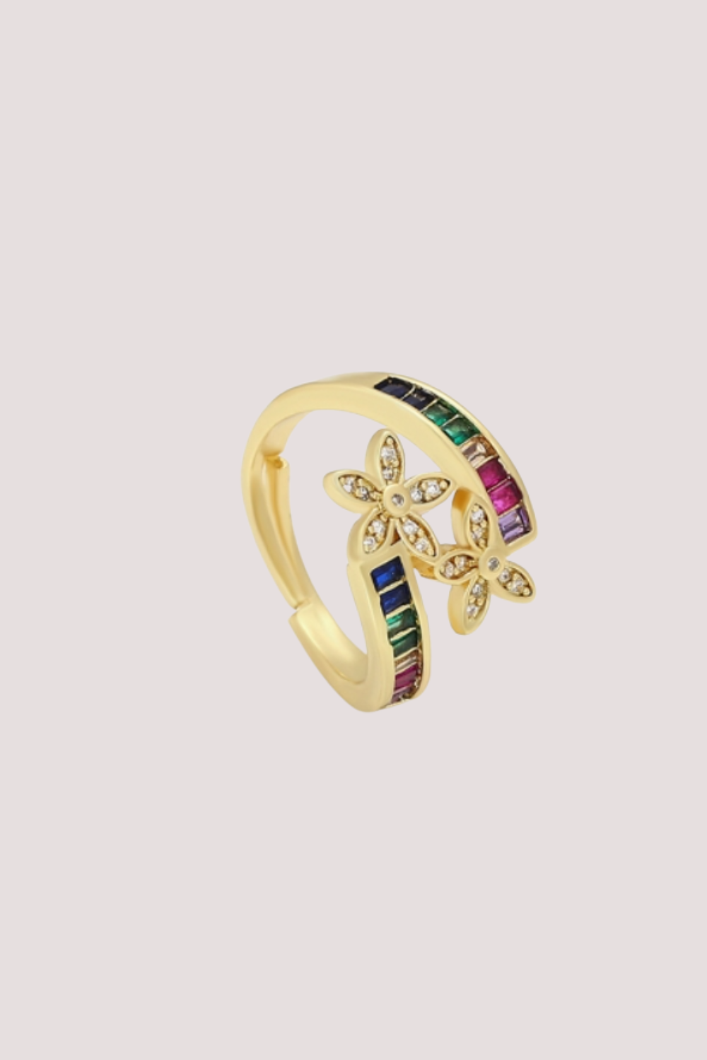 gold plated waterproof women ring jewelry gift idea